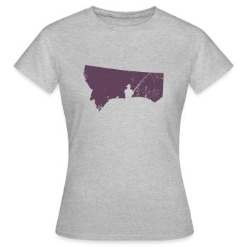 Angling - Women's T-Shirt - heather grey - Front - AI Model Female 172 dark (172cm)