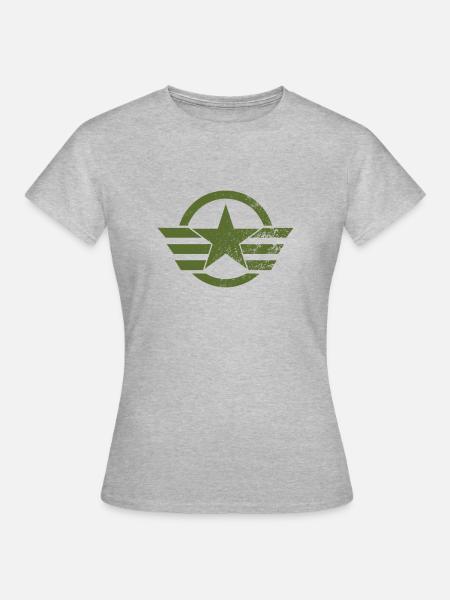 Militär Shirt - Frauen T-Shirt - Grau meliert
