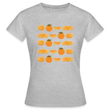 Mandarines - T-shirt Femme - gris chiné - Devant - AI Model Female 172 dark (172cm)