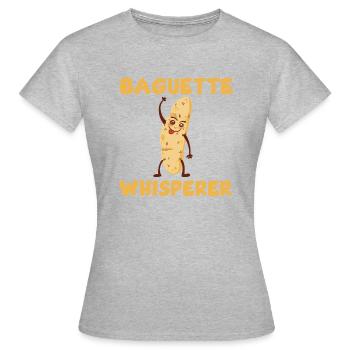 Baguette Chuchoteur - T-shirt Femme - gris chiné - Devant - AI Model Female 172 dark (172cm)