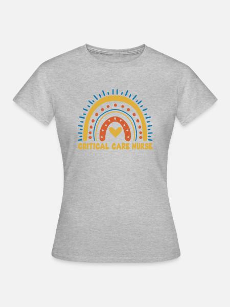 Niedliches Intensivpfleger Design - Frauen T-Shirt - Grau meliert