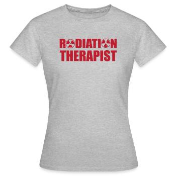 Conception cool du radiothérapeute - T-shirt Femme - gris chiné - Devant - AI Model Female 172 dark (172cm)