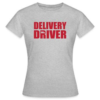 Chauffeur-livreur - T-shirt Femme - gris chiné - Devant - AI Model Female 172 dark (172cm)