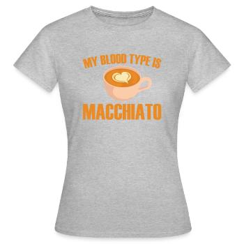 Macchiato - T-shirt Femme - gris chiné - Devant - AI Model Female 172 dark (172cm)