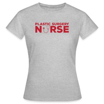 Plastische Chirurgie Krankenschwester Motiv - Frauen T-Shirt - Grau meliert - Vorne - AI Model Female 172 dark (172cm)