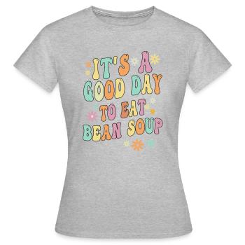 Soupe aux haricots - T-shirt Femme - gris chiné - Devant - AI Model Female 172 dark (172cm)