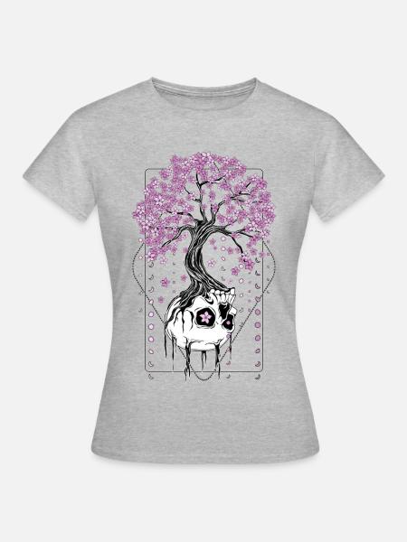 Nach dem Leben - Frauen T-Shirt - Grau meliert