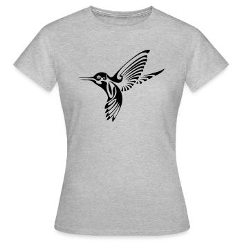 colibri - T-shirt Femme - gris chiné - Devant - AI Model Female 172 dark (172cm)