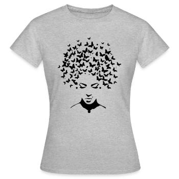 Woman Butterfly - Women's T-Shirt - heather grey - Front - AI Model Female 172 dark (172cm)