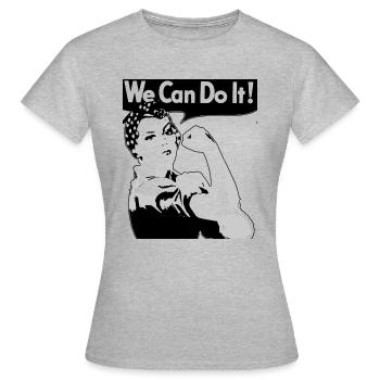 We Can Do it Woman - Women's T-Shirt - heather grey - Front - AI Model Female 172 dark (172cm)