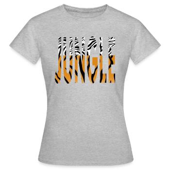 Jungle - Frauen T-Shirt - Grau meliert - Vorne - AI Model Female 172 dark (172cm)
