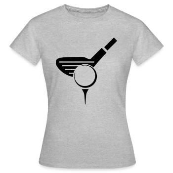 Golf - Golf Ball - Women's T-Shirt - heather grey - Front - AI Model Female 172 dark (172cm)