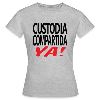 Custodia Compartida YA Negro - Frauen T-Shirt - Grau meliert - Vorne - AI Model Female 172 dark (172cm)