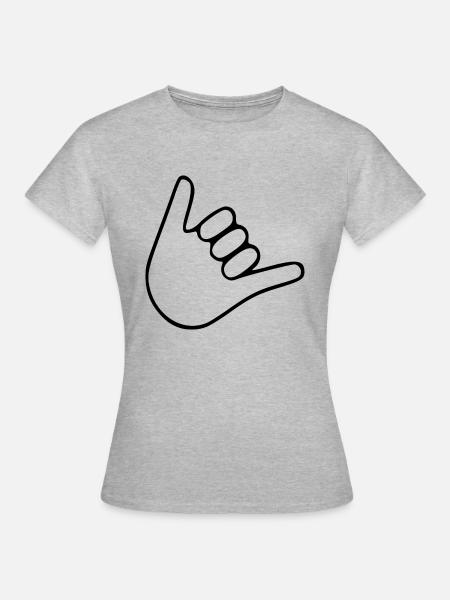 Handzeichen - Frauen T-Shirt - Grau meliert