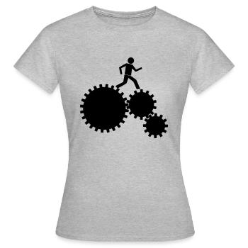 Workers in the clockwork! - Women's T-Shirt - heather grey - Front - AI Model Female 172 dark (172cm)