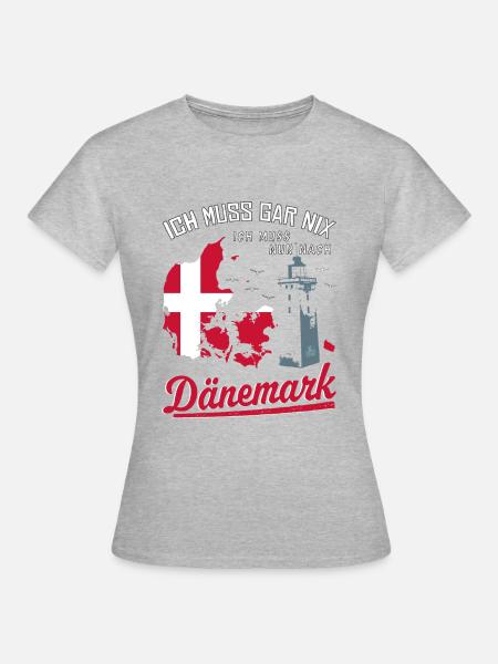 Dänemark - Ich muss gar nix - Frauen T-Shirt - Grau meliert