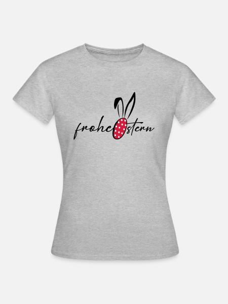 frohe Ostern - Frauen T-Shirt - Grau meliert