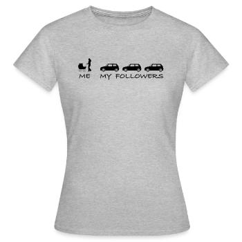 Moi et mes abonnés | Femme, Poussette, Maman - T-shirt Femme - gris chiné - Devant - AI Model Female 172 dark (172cm)