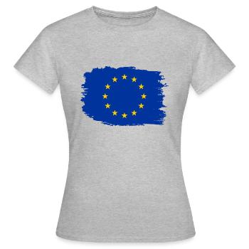 Europa - Frauen T-Shirt - Grau meliert - Vorne - AI Model Female 172 dark (172cm)