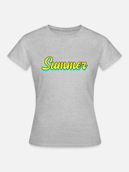 Summer Sommer - Frauen T-Shirt - Grau meliert