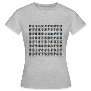 profiter de l'ordinateur de programmation - T-shirt Femme - gris chiné - Devant - AI Model Female 172 dark (172cm)