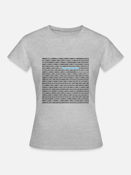 enjoy progamming computer - Frauen T-Shirt - Grau meliert