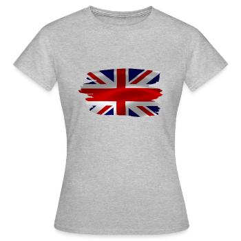 Britische - Englische Flagge - Frauen T-Shirt - Grau meliert - Vorne - AI Model Female 172 dark (172cm)