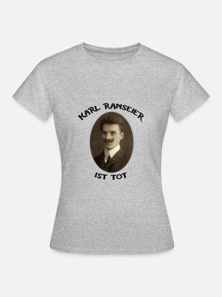 KARL RANSEIER - Frauen T-Shirt - Grau meliert