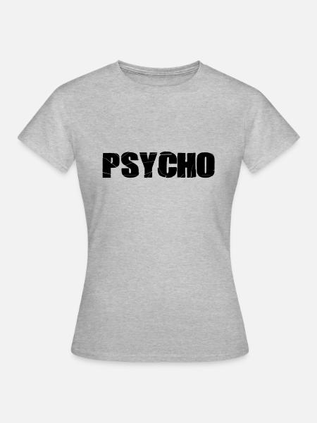 PSYCHO - Frauen T-Shirt - Grau meliert