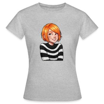 Anime Woman - Women's T-Shirt - heather grey - Front - AI Model Female 172 dark (172cm)