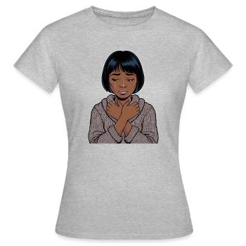 Anime Woman - Women's T-Shirt - heather grey - Front - AI Model Female 172 dark (172cm)
