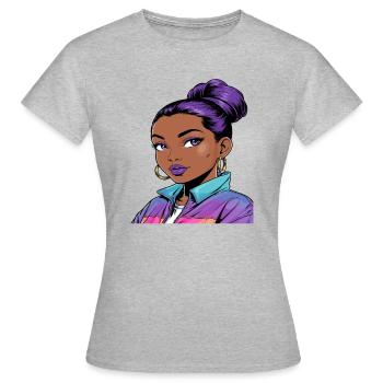 Anime Woman - Women's T-Shirt - heather grey - Front - AI Model Female 172 dark (172cm)