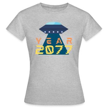 UFO - Women's T-Shirt - heather grey - Front - AI Model Female 172 dark (172cm)