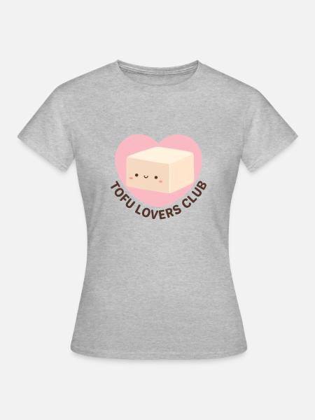 Süßer veganer Tofu Lovers Club - Frauen T-Shirt - Grau meliert