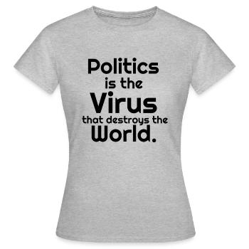 Politics - Women's T-Shirt - heather grey - Front - AI Model Female 172 dark (172cm)