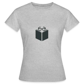 Livres, un livre, des livres colorés, des connaissances - T-shirt Femme - gris chiné - Devant - AI Model Female 172 dark (172cm)