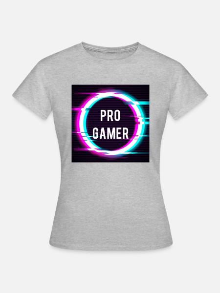 Pro Gamer - Frauen T-Shirt - Grau meliert