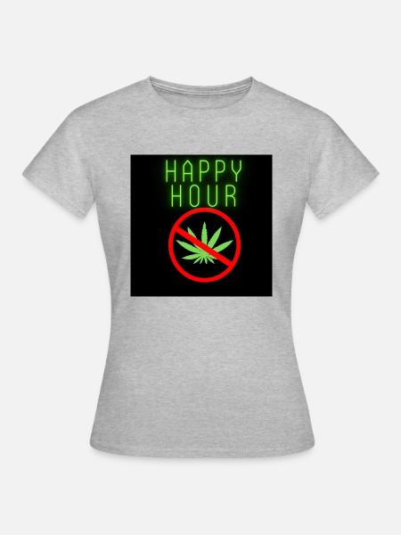High Drogen spass schwarz - Frauen T-Shirt - Grau meliert