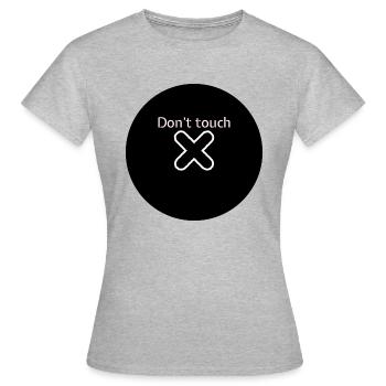 Don’t touch - Frauen T-Shirt - Grau meliert - Vorne - AI Model Female 172 dark (172cm)