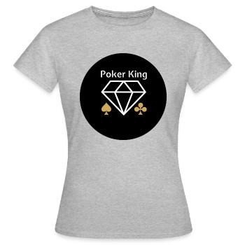 Poker - Frauen T-Shirt - Grau meliert - Vorne - AI Model Female 172 dark (172cm)