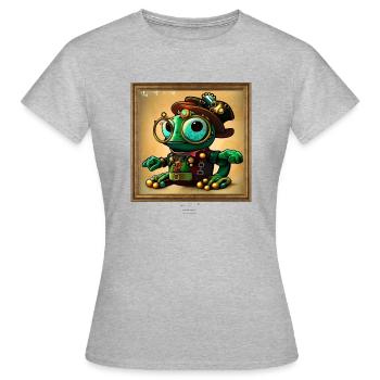 Froggy - Frauen T-Shirt - Grau meliert - Vorne - AI Model Female 172 dark (172cm)