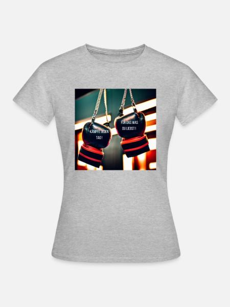 Motivation - Frauen T-Shirt - Grau meliert