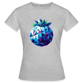 Abstrait géométrique myrtille - Color Design - T-shirt Femme - gris chiné - Devant - AI Model Female 172 dark (172cm)