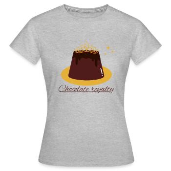 Königliche Schokolade - Frauen T-Shirt - Grau meliert - Vorne - AI Model Female 172 dark (172cm)