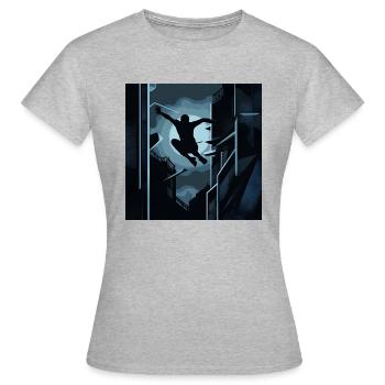 Vektor-Becher - Frauen T-Shirt - Grau meliert - Vorne - AI Model Female 172 dark (172cm)