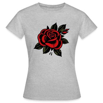Rose - Frauen T-Shirt - Grau meliert - Vorne - AI Model Female 172 dark (172cm)