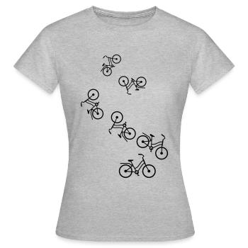Fahrrad Icon - Frauen T-Shirt - Grau meliert - Vorne - AI Model Female 172 dark (172cm)