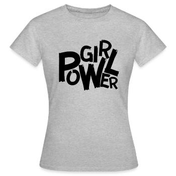 GIRL POWER - T-shirt Femme - gris chiné - Devant - AI Model Female 172 dark (172cm)