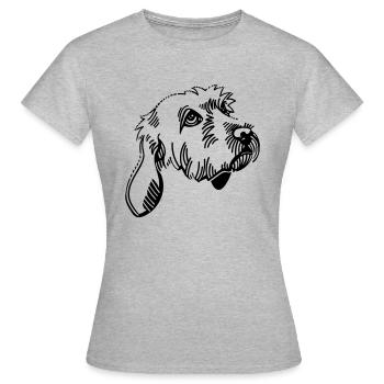 Basset Fauve De Bretagne - T-shirt Femme - gris chiné - Devant - AI Model Female 172 dark (172cm)