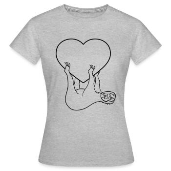 amour paresseux se détendre muede se détendre haeng - T-shirt Femme - gris chiné - Devant - AI Model Female 172 dark (172cm)